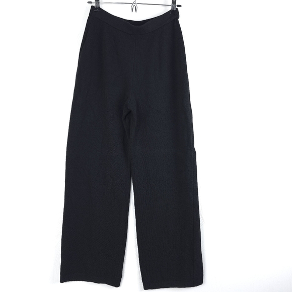 St. John Caviar Wool Blend Wide Leg Pull On pants size 4 - Picture 2 of 8